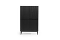 High Cabinet Sideboard Nicole, matt black, black legs