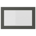 SINDVIK Glass door, dark grey/clear glass, 60x38 cm