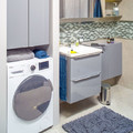 Wall-mounted Basin Cabinet GoodHome Imandra 60cm, grey