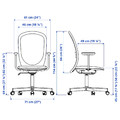 FLINTAN Office chair with armrests, beige
