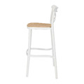 Bar Stool with Backrest Moreno, white