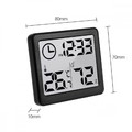 GreenBlue Clock with Thermometer GB384B, black