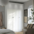 PAX / TYSSEDAL Wardrobe combination, white/white, 150x60x236 cm