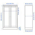 HAVSTA Cabinet with plinth, white, 81x37x134 cm