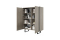 Two-Door Cabinet Verica 120 cm, biscuit oak/black legs