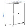 TROTTEN Cabinet with sliding doors, anthracite, 80x110 cm