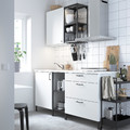 ENHET Kitchen, anthracite, white, 183x63.5x222 cm