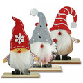 Wooden Christmas Gnome Ornament, 8x14 cm, 1pc, assorted models