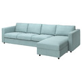 VIMLE Cover 4-seat sofa w chaise longue, Saxemara light blue