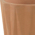 GoodHome Terracota Plant Pot 12 cm, vertical stripes