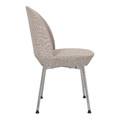 Upholstered Chair Cloe, light grey/chrome