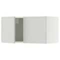 METOD Wall cabinet with 2 doors, white/Aspudden light grey, 80x40 cm