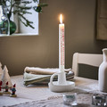 VINTERFINT Unscented candle, calendar white, 24 cm