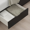 NORDLI Bed frame with storage and mattress, anthracite/Åkrehamn firm, 90x200 cm