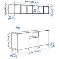 BESTÅ / EKET Cabinet combination for TV, white, 210x40x220 cm