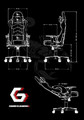 Gembird Gaming Chair Scorpion, black-yellow