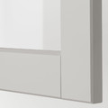 LERHYTTAN Glass door, light grey, 30x100 cm