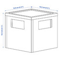 PANSARTAX Storage box with lid, transparent grey-blue, 16.5x16.5x16.5 cm