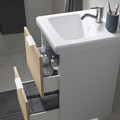 ENHET / TVÄLLEN Wash-stnd w drawers/wash-basin/tap, white/oak effect, 44x43x65 cm