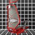 STYRSPEL Gaming chair, grey/red