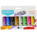 Starpak Metallic Acrylic Paints 8 Colours x 25ml