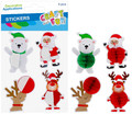 Accordion Winter Sticker Decorations, 4 pcs