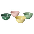 UPPLAGA Bowl, light green pink/green yellow, 13 cm