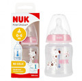 NUK First Choice Plus Baby Bottle with Temperature Control 150ml 0-6m, pink