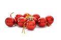 Disco Christmas Tree Bauble Ornaments, Red, Pack of 9