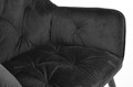 Glamour Chair with Armrests EMMA, velvet, black