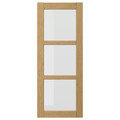 FORSBACKA Glass door, oak, 40x100 cm