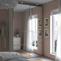 PAX / AULI Wardrobe, white/mirror glass, 150x66x236 cm