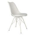 Chair Eris, PP/faux leather, 1pc, white/white