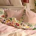 SOLFIBBLA Duvet cover and pillowcase, white red/stripe, 150x200/50x60 cm