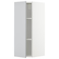 METOD Wall cabinet with shelves, white/Veddinge grey, 30x80 cm