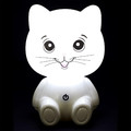 Night Lamp Cat USB LED, white
