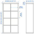 FLYSTA Shelving unit, white, 69x132 cm