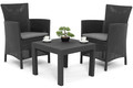 Garden Armchair, rattan style, graphite