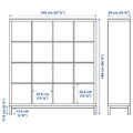 KALLAX Shelving unit with underframe, black-brown/black, 147x164 cm