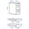 ALEX Drawer unit, dark grey, 36x70 cm