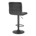 Bar Stool with Backrest Dafne VIC, black