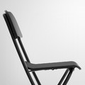 FRANKLIN Bar stool with backrest, foldable, black/black, 63 cm