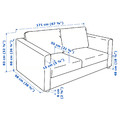 VIMLE 2-seat sofa, Hallarp grey