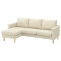 SALTSJÖBADEN 3-seat sofa with chaise longue, Fridtuna light beige
