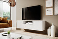Wall-Mounted TV Cabinet Nicole 150 cm, white/matt white