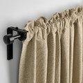 ROSENMANDEL Room darkening curtains, 1 pair, yellow-beige, 135x300 cm