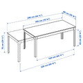 EKEDALEN / LIDÅS Table and 6 chairs, white/white white, 180/240 cm