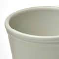 KÖRSBÄRSBJÖRK Plant pot, light grey/beige, 9 cm