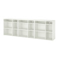VIHALS Shelf combination, white, 286x37x90 cm