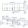 BESTÅ TV storage combination, white/Lappviken/Stubbarp white, 240x42x230 cm